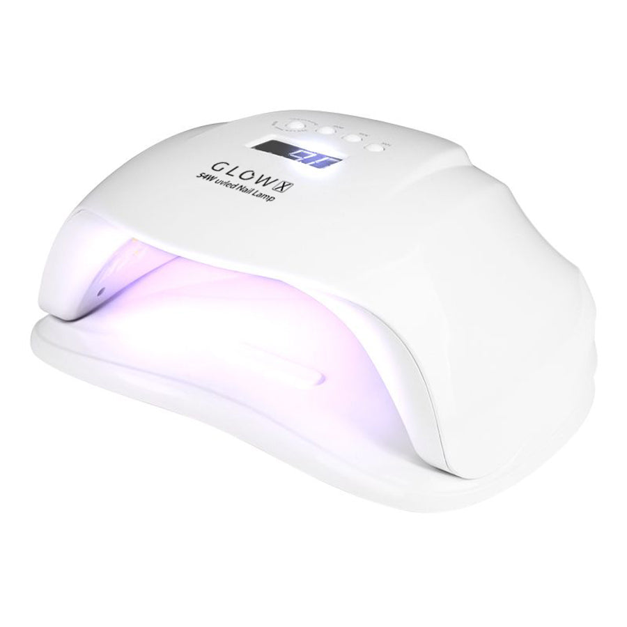 Glow X dual LED UV nail lamp, 54W, with electronic timer display