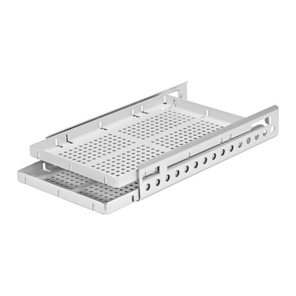 Lafomed autoclave tray holder with two trays fitted