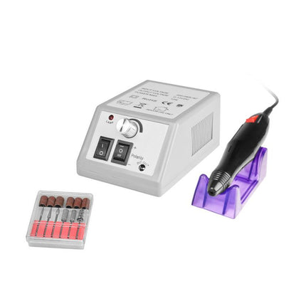Merc-2000 grey nail drill machine with handpiece, base and holder