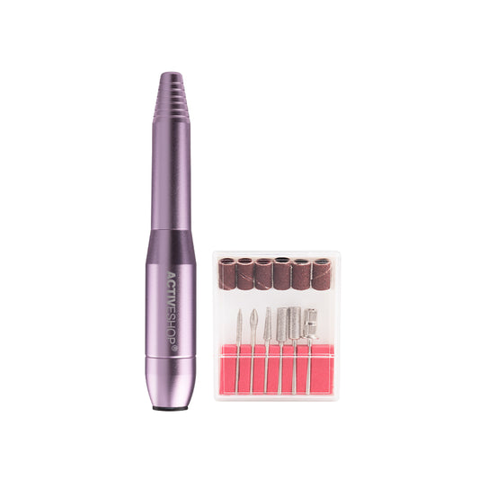 Mini Pro203 pink compact nail drill machine with in-line speed control
