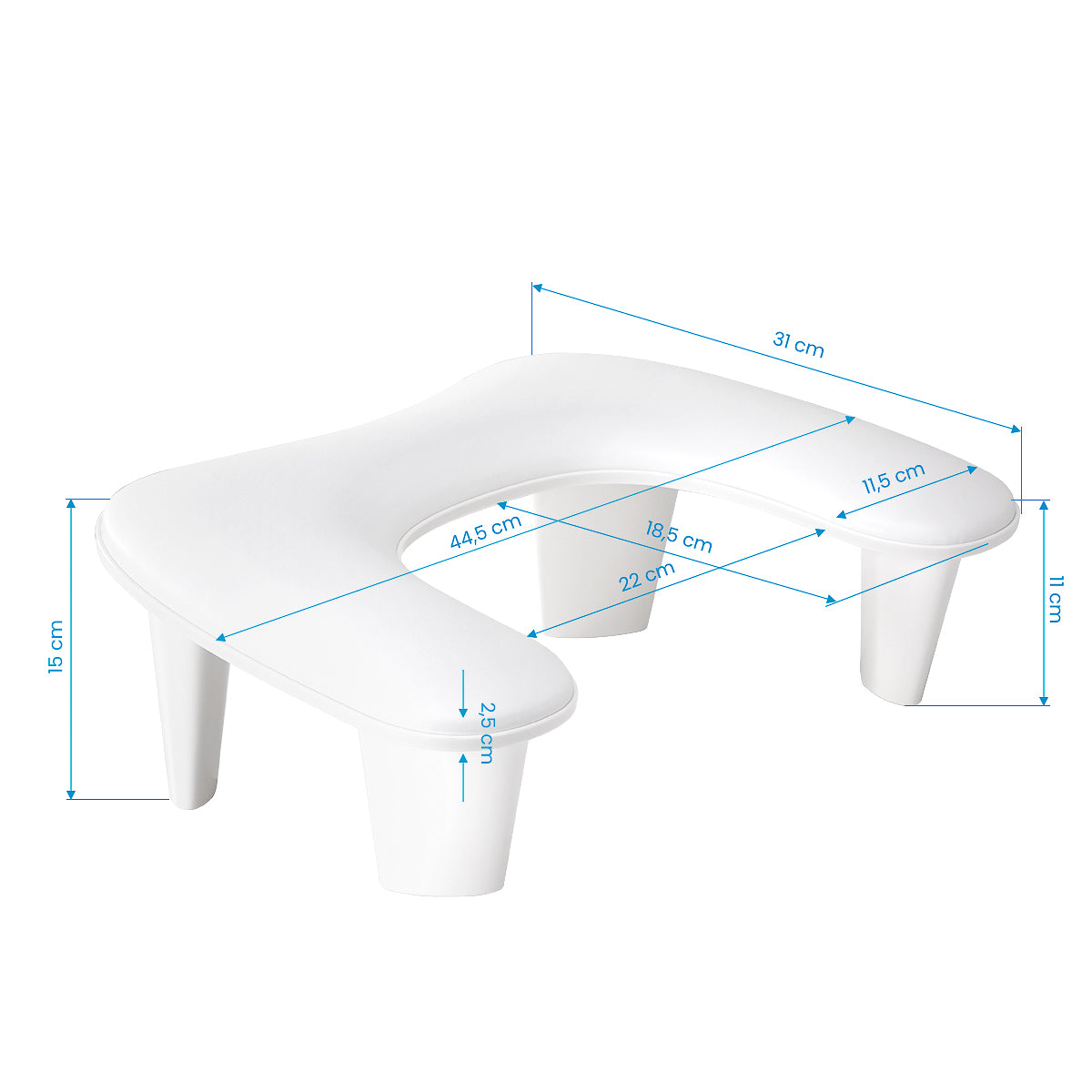 Momo Croissant manicure hand rest on a salon table