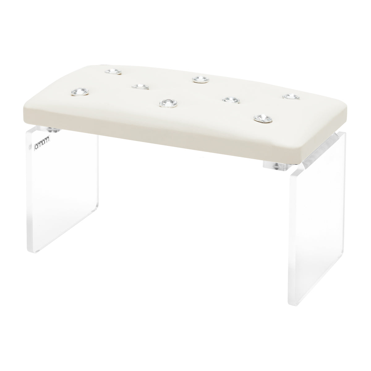 Momo Diamond manicure hand rest in ecru, diamond quilted
