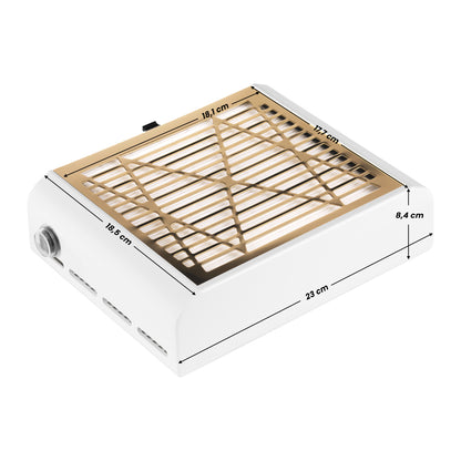 Momo J-23 Gold nail dust extractor with retail packaging