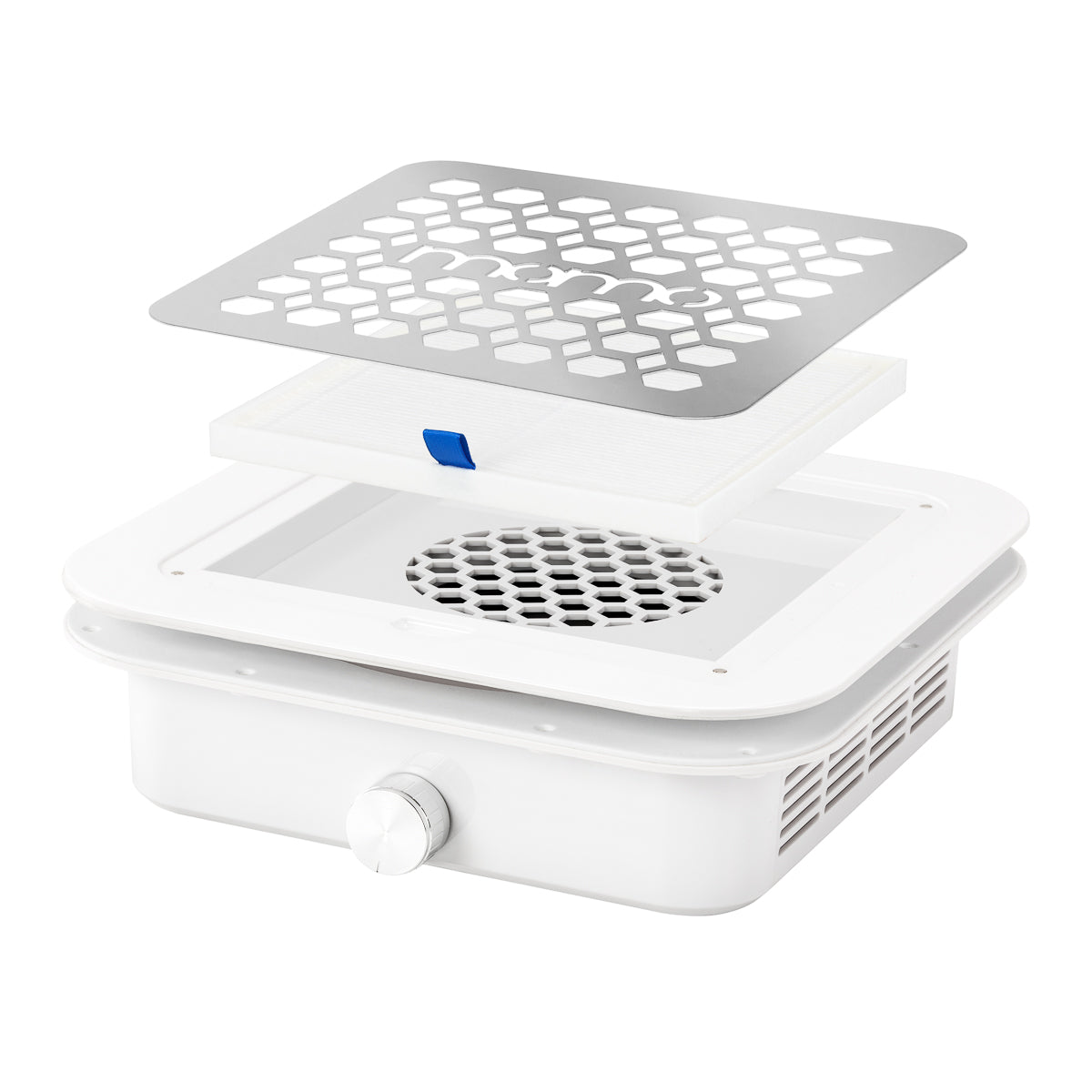 Momo P30 built-in extractor recessed into a manicure worktop