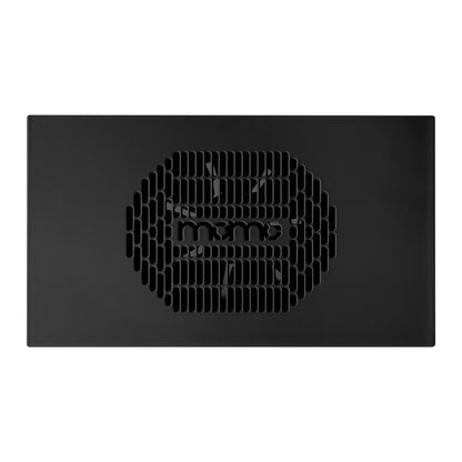Momo S-41 black extractor recessed into a manicure worktop