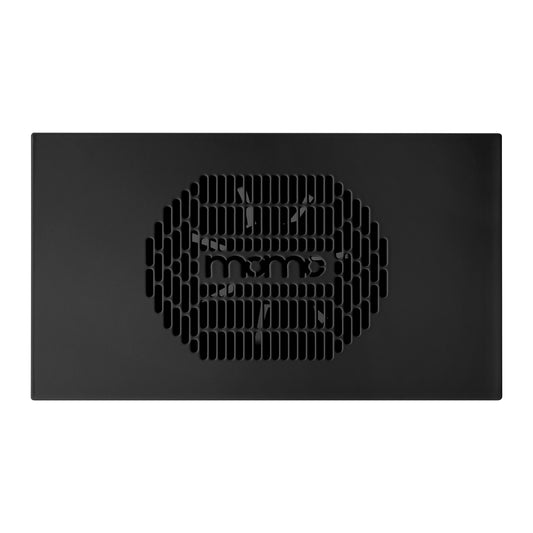 Momo S-41 black extractor recessed into a manicure worktop