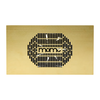 Momo S-41 gold extractor recessed into a manicure worktop