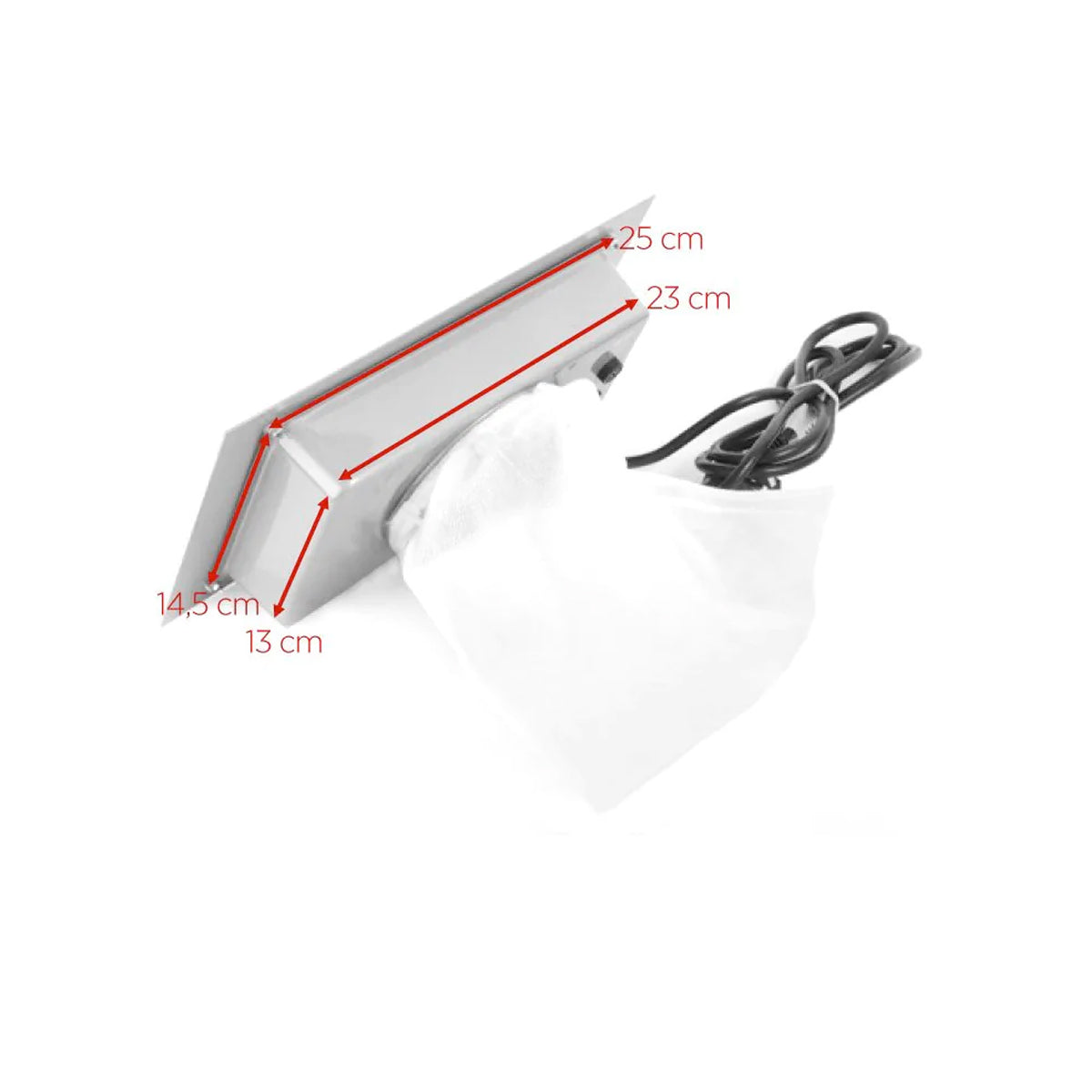 Momo S-41 silver built-in nail dust extractor with packaging