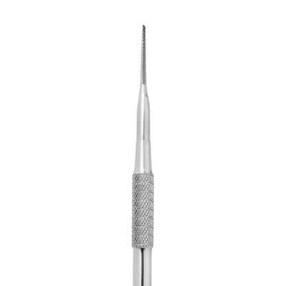 Nghia angled podiatry file P-18 shown in the hand