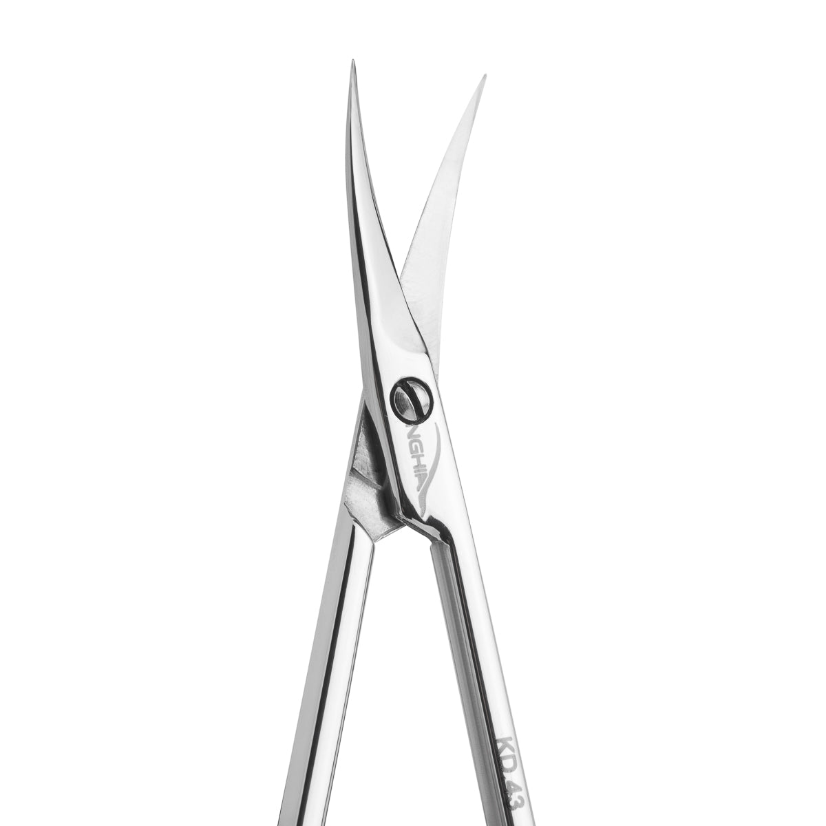 Nghia cuticle scissors KD.43 shown in the hand