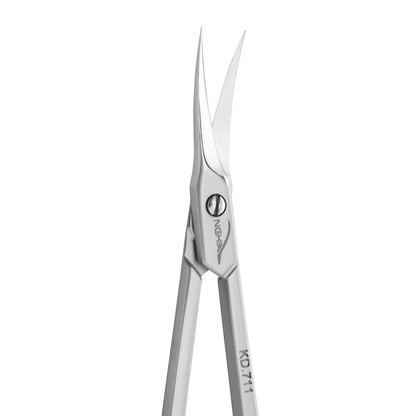 Nghia cuticle scissors KD.711 shown in the hand