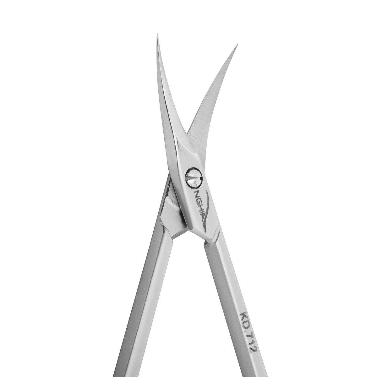 Nghia cuticle scissors KD.712 shown in the hand