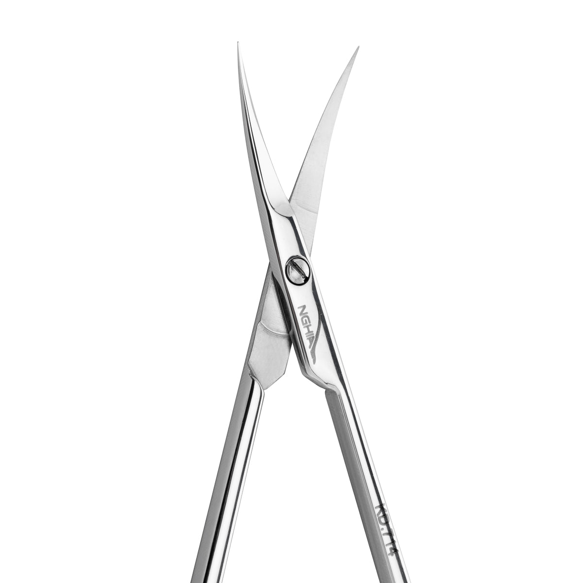 Nghia cuticle scissors KD.714 shown in the hand