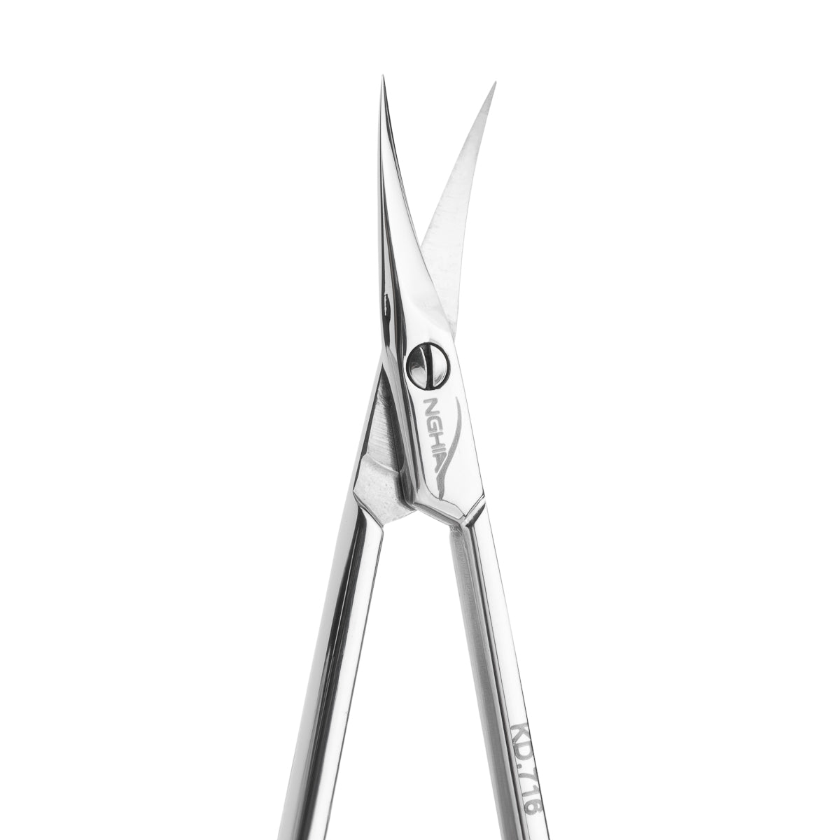 Nghia cuticle scissors KD.716 shown in the hand