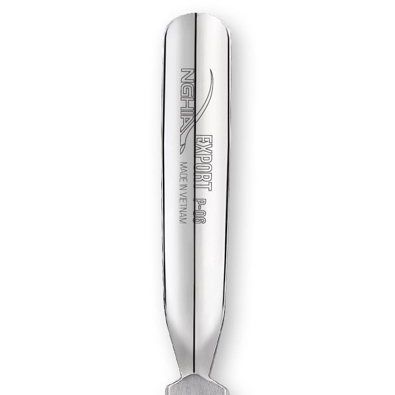 Nghia metal cuticle pusher P-06 spoon end detail