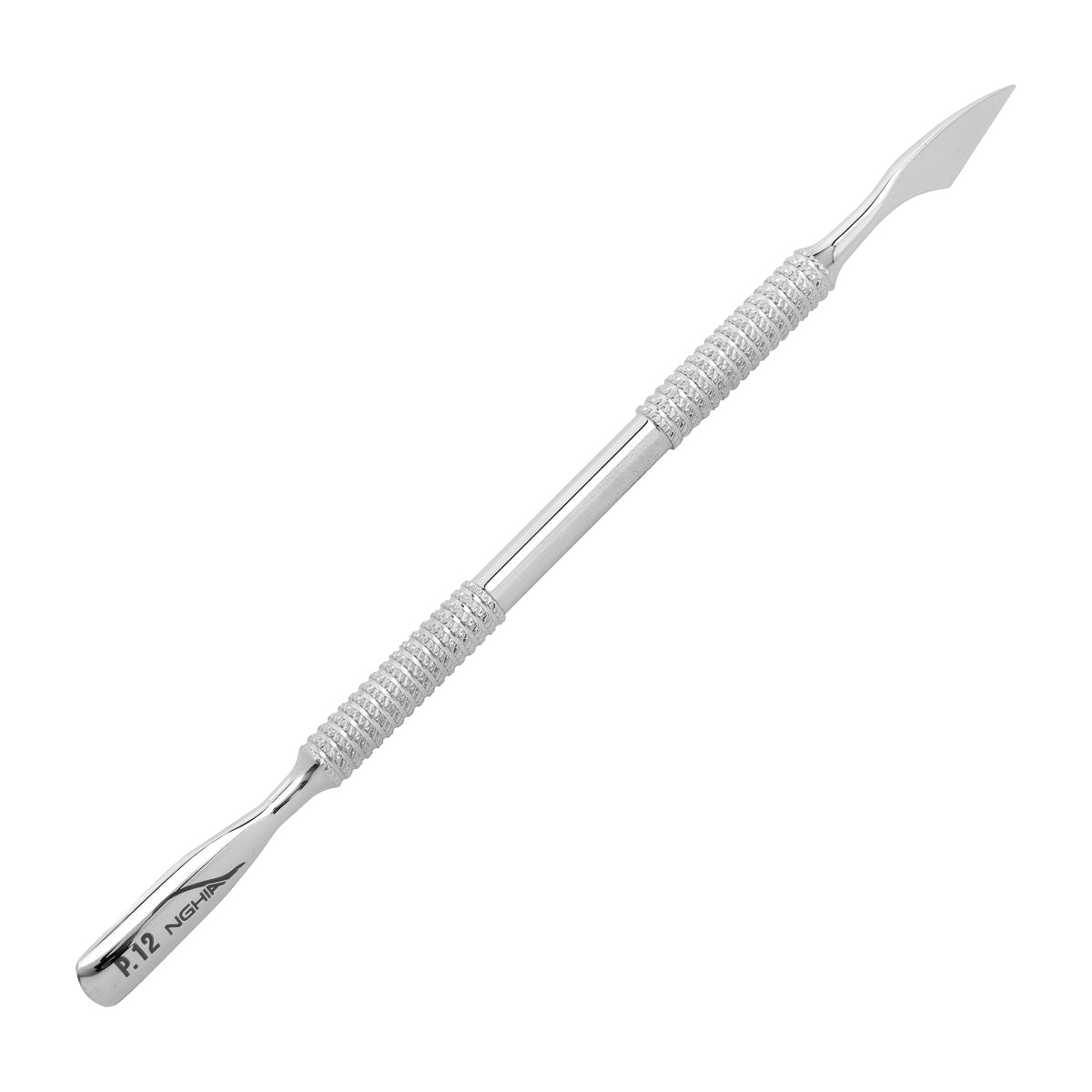 Nghia metal cuticle pusher P-12 working tip detail
