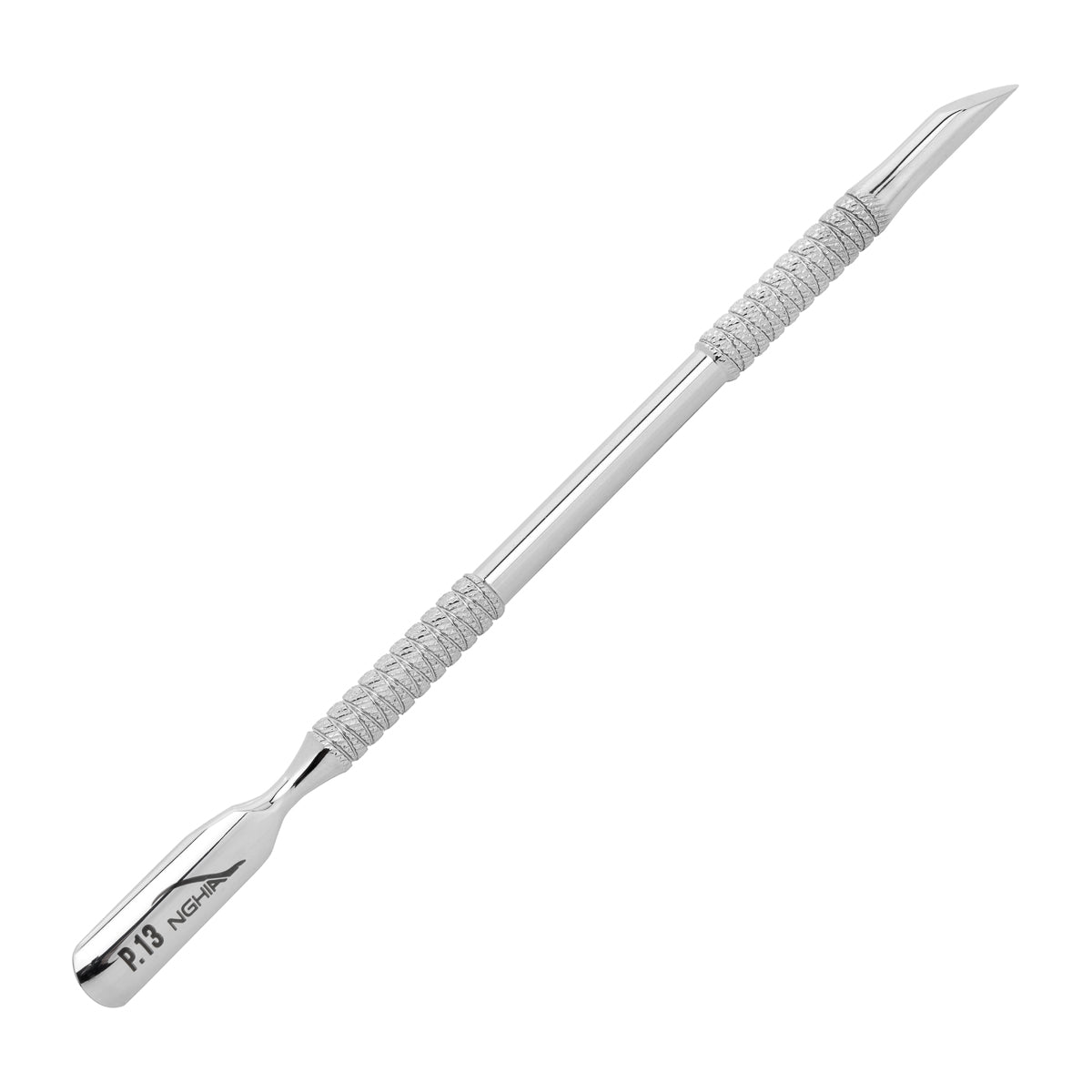 Nghia metal cuticle pusher P-13 working tip detail