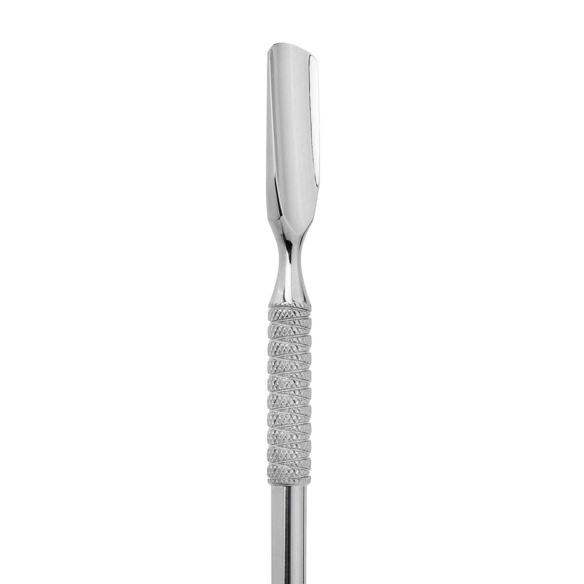 Nghia metal cuticle pusher P-13 shown in the hand