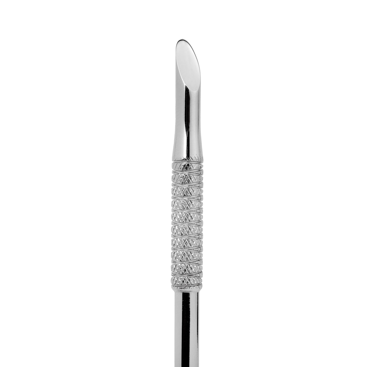 Nghia metal cuticle pusher P-14 shown in the hand
