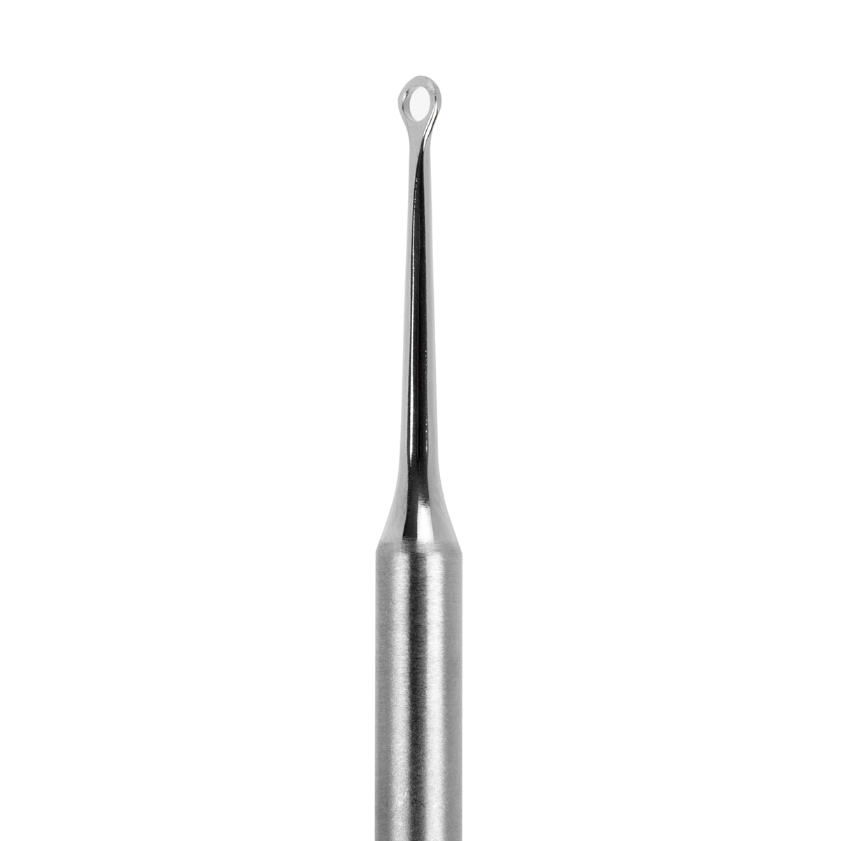 Nghia metal cuticle pusher P.21 shown in the hand