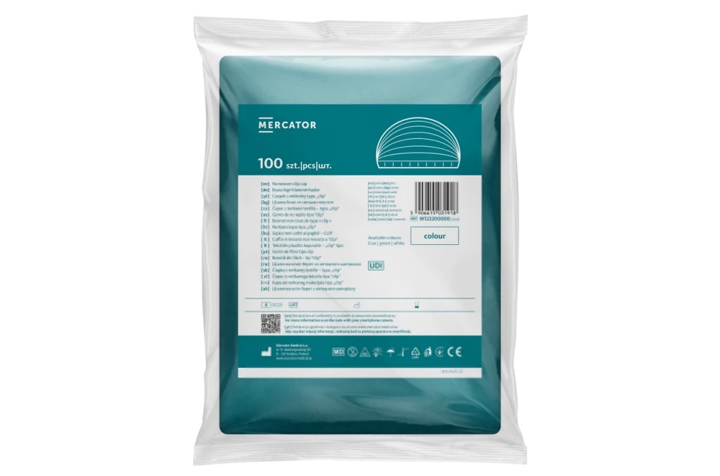 Non-woven cap of the CLIP type 100 pcs.