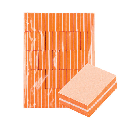 Ocho Nails mini buffer blocks in orange, pack of fifty
