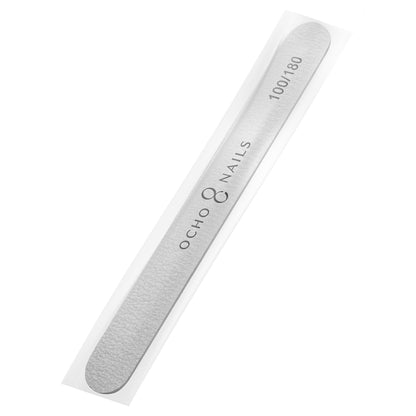 Ocho Nails straight nail file, 100/180 grit