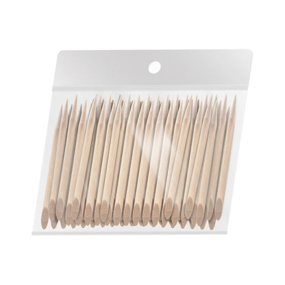 Pack of 100 Ocho Nails wooden cuticle sticks, 6.5 cm