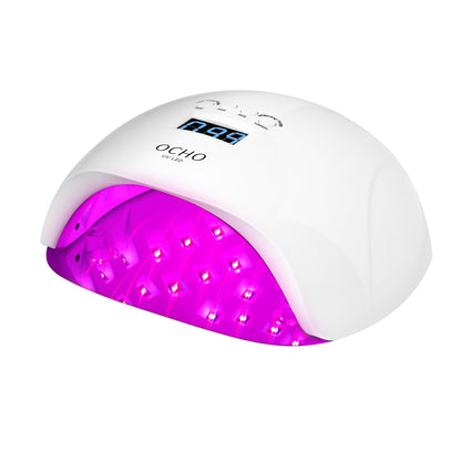 Ocho Nails X13 Plus dual LED UV nail lamp, 65W, white with mirrored base