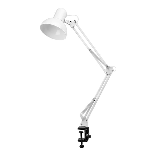 PiX 314 adjustable desk lamp in white with clamp mount