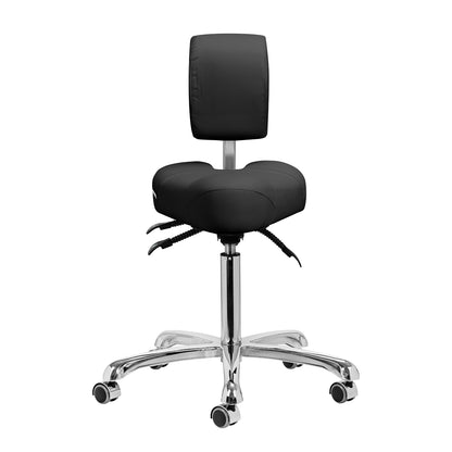 Giovanni 1005 podiatry stool black backrest detail