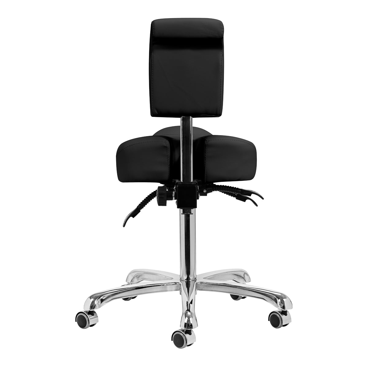 Giovanni 1005 podiatry stool black seen from the side