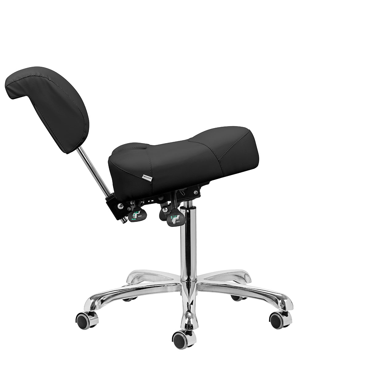 Giovanni 1005 podiatry stool black seat detail
