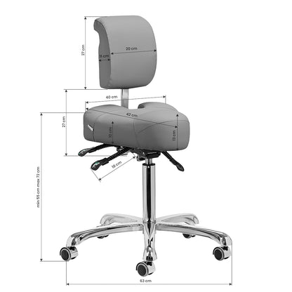 Giovanni 1005 podiatry stool grey packaging