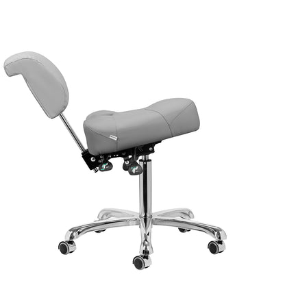 Giovanni 1005 podiatry stool grey seat detail