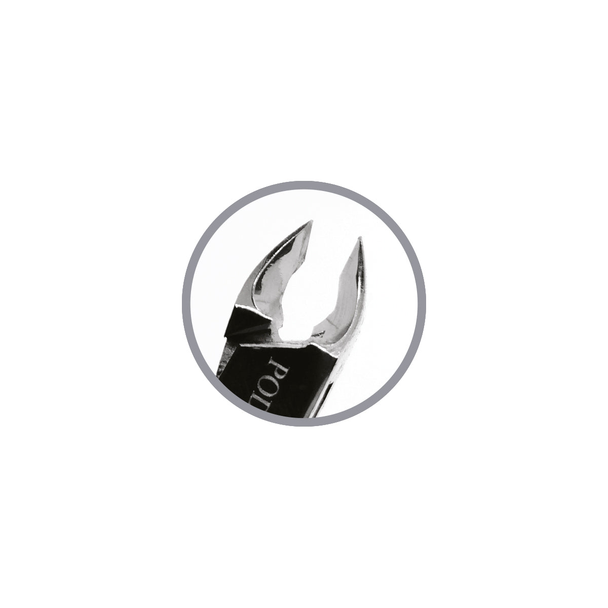 Podoland cuticle nippers 06 shown in the hand