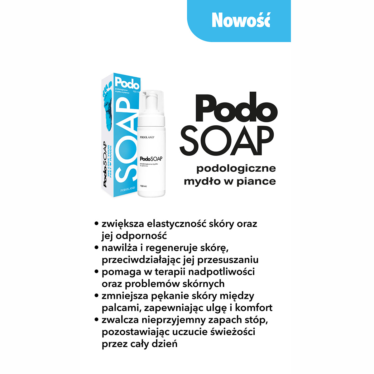 Podoland PodoSoap foam soap pump detail