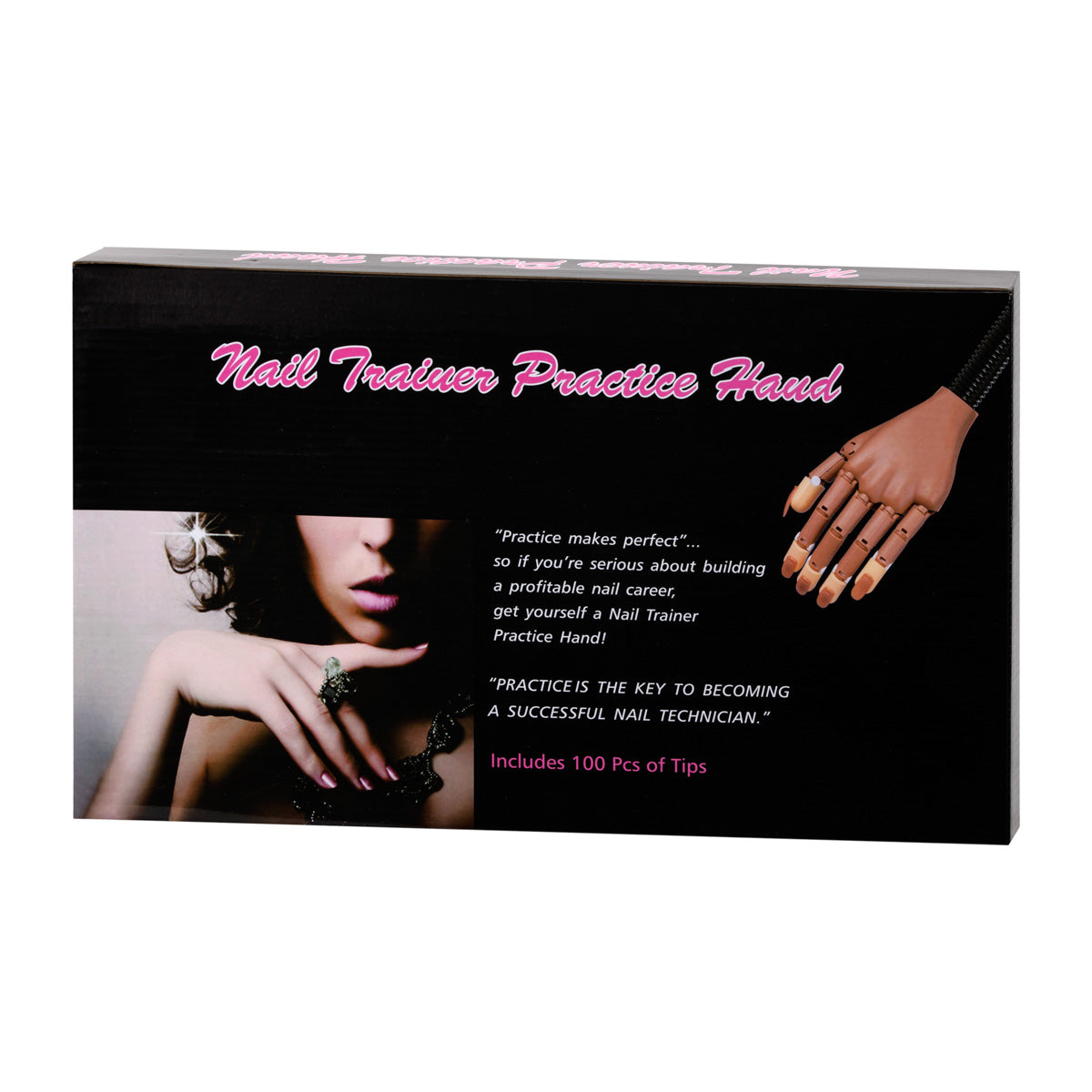 Practice hand for nail training, packaging