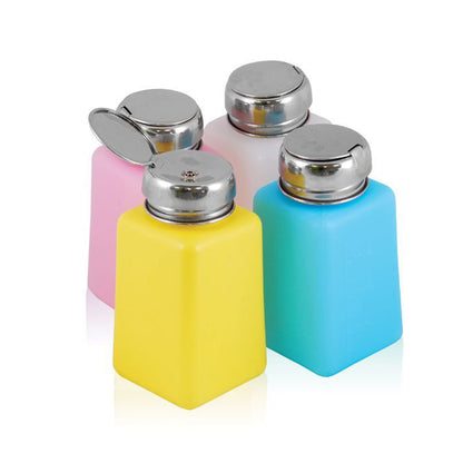 Chrome pump dispenser bottle, 180 ml