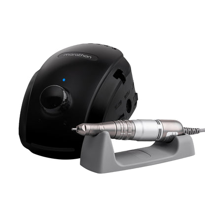 Black Saeyang Marathon 3 Champion NEW nail drill machine with H200 handpiece, 30,000 RPM