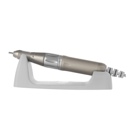 White Saeyang Marathon Mini Cro cordless nail drill machine with brushless BS30 handpiece, 30,000 RPM