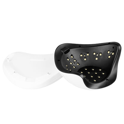 Seashel nail lamp with power adapter and packaging