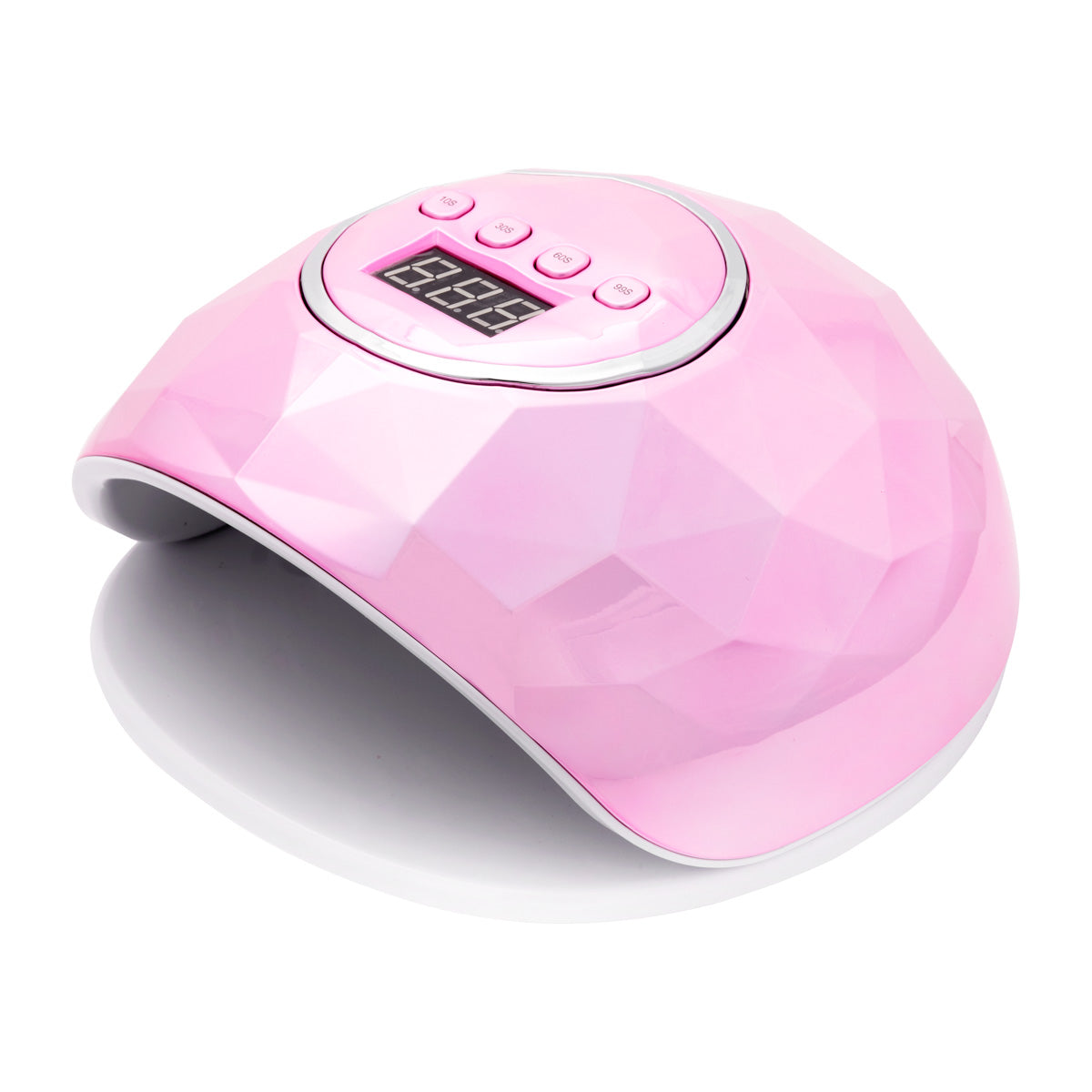 Shiny nail lamp front view with the curing chamber open