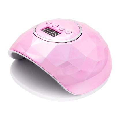 Shiny nail lamp front view with the curing chamber open