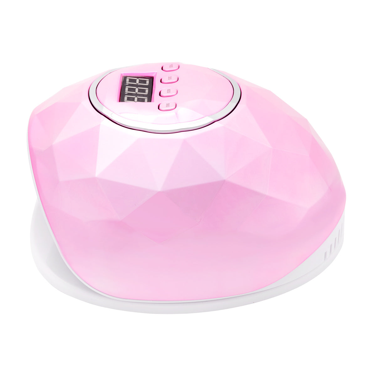 Shiny nail lamp in use during a manicure