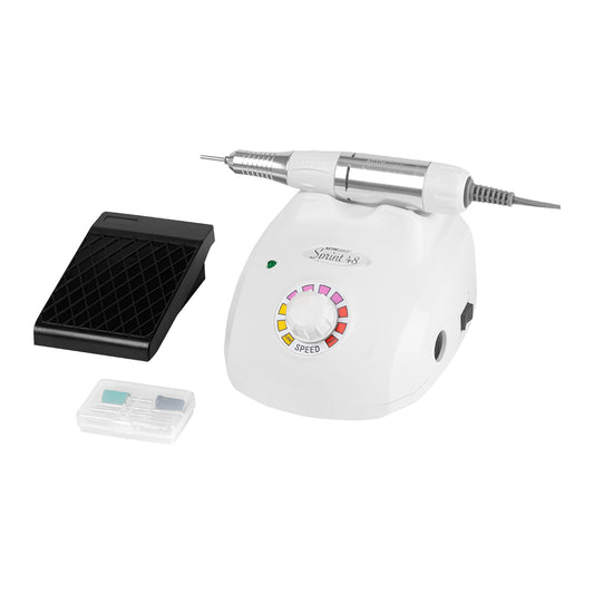 Sprint 48 Basic white nail drill machine with compact base and handpiece