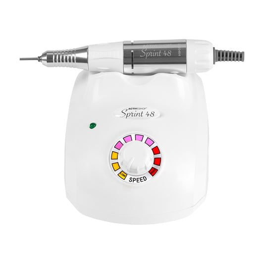 Sprint 48 Basic white nail drill machine with compact base and handpiece