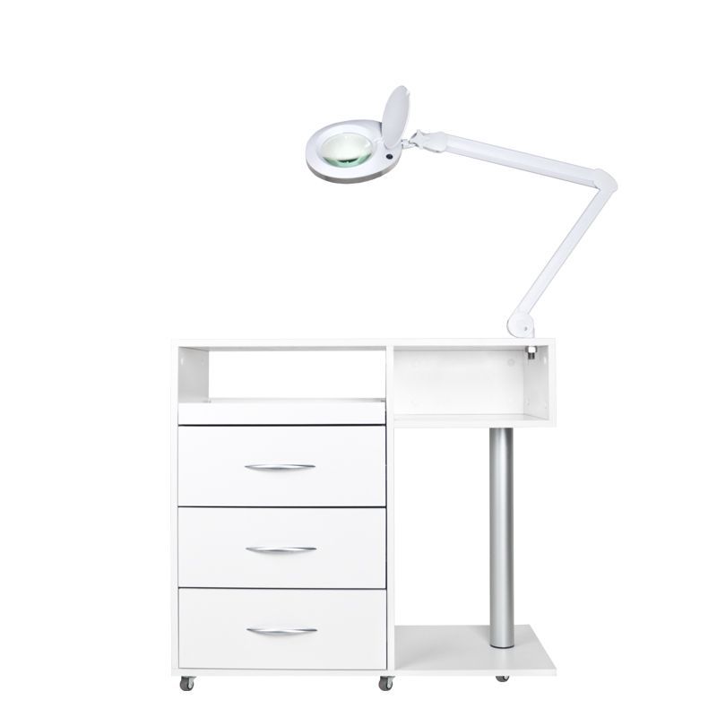 Y-300 podiatry unit on castors with Exo Podo Line drill, Elegante magnifying lamp and UV-C steriliser
