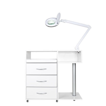 Y-300 podiatry unit on castors with Exo Podo Line drill, Elegante magnifying lamp and UV-C steriliser