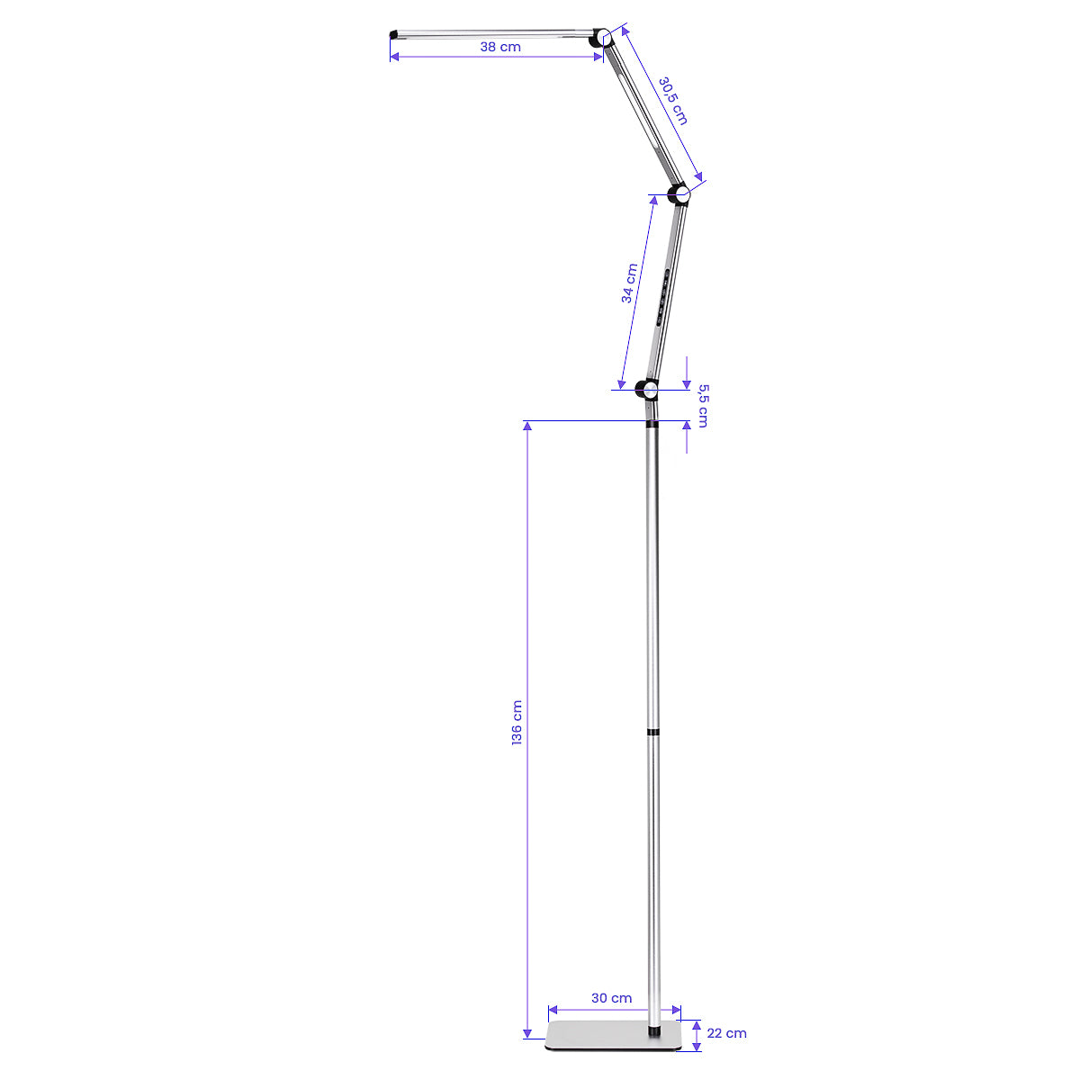 Yoga LED treatment lamp with packaging